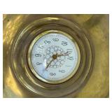 Antique Brass Pocket Watch Styled Wall Clock with Decorative Face