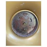 Antique Brass Pocket Watch Styled Wall Clock with Decorative Face