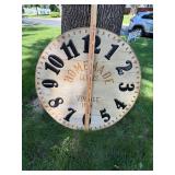 Oversized Vintage-Style Wall Clock Face "Homemade Clocks" 36 Inch