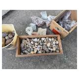 Assorted Collection of Decorative Rocks, Stones, and Minerals