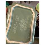 Vintage Pottery and Stoneware Dishware Collection including Mugs, Bowls, and Serving Pieces