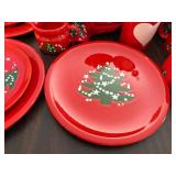 Holiday Christmas Tree Ceramic Dinnerware and Mug Set