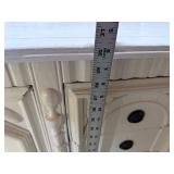 Antique White Wooden Sideboard with Ornate Detailing