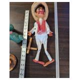 Vintage Mexican Folk Art Figurines and Decor Collection
