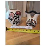 Pair of Jemez Pueblo Pottery Vessels by Lawrence (L) Toya and Ruby