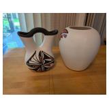 Pair of Jemez Pueblo Pottery Vessels by Lawrence (L) Toya and Ruby