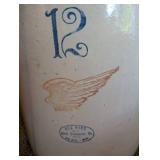 Red Wing 12 Gallon Stoneware Crock with Wing Mark