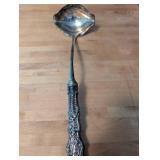 R Wallace Sterling Silver Ornate Large Soup Ladle 7.8g