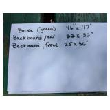 Vintage Wooden Farm Wagon with Red Iron Wheels