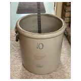 Red Wing Union Stoneware 10 Gallon Crock with Handles