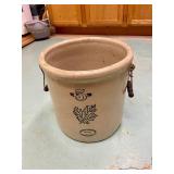 Western Stoneware 5 Gallon Crock with Maple Leaf Design