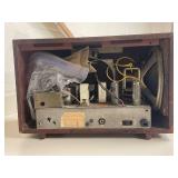 Vintage Motorola Wood Case Tube Radio Clock