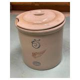 Vintage Red Wing Union Stoneware 5 Gallon Crock with Lid