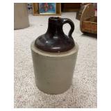 Collection of 5 Antique Stoneware Whiskey Jugs Including Western Stoneware