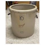 Red Wing Union Stoneware 10 Gallon Crock with Handles
