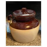 Collection of 6 Vintage Stoneware Crock Jars and Pots