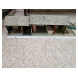 Vintage Metal Dollhouse with Furniture and Carport