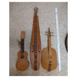Set of 3 Vintage Folk Stringed Instruments