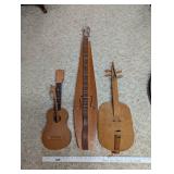 Set of 3 Vintage Folk Stringed Instruments