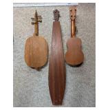 Set of 3 Vintage Folk Stringed Instruments