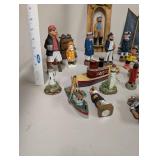 Set of Nautical Figurines and Model Boats Maritime Decor Collection