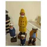 Set of Nautical Figurines and Model Boats Maritime Decor Collection