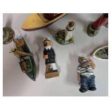 Set of Nautical Figurines and Model Boats Maritime Decor Collection