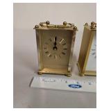 Set of 3 Brass Mantel Clocks Assorted Styles