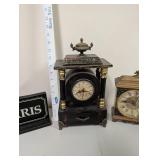 Set of 3 Vintage-Style Decorative Clocks Including Cafe de Paris Sign