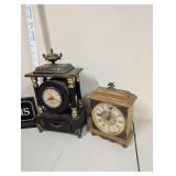 Set of 3 Vintage-Style Decorative Clocks Including Cafe de Paris Sign