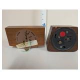 Pair of Vintage Wood Mantel Alarm Clocks Westclox and Sessions