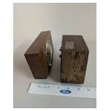 Pair of Vintage Wood Mantel Alarm Clocks Westclox and Sessions