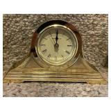 Set of 3 Brass Tabletop Clocks Howard Miller Linden Quartz