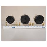 Set of 3 Vintage Quartz Desk Clocks with Gold Tone Accents