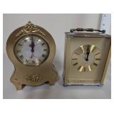 Set of 4 Vintage Brass Mantel Clocks Assorted Styles