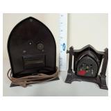 Lot of 2 Vintage Art Deco Mantel and Alarm Clocks