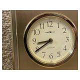 Howard Miller Desk and Mantel Clock Set with Gold Tone Finish