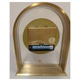 Set of 2 Vintage Desk Clocks Hampton & Portsmouth Brass and Glass