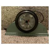 Vintage Harvard Electric Mantel Clock with Metal Base