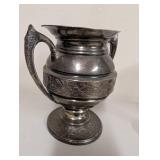 Antique Silverplated Decor Set - Sugar Bowl, Bud Vase, German Beaker, Norge Spoon