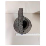 Antique Ornate Silverplate Pedestal Basket with Handle