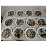 Set of 12 Hamilton Collection Charles Dickens Character Plates by Howard Pylek