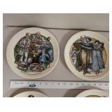 Set of 12 Hamilton Collection Charles Dickens Character Plates by Howard Pylek