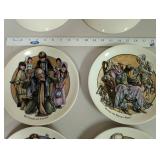 Set of 12 Hamilton Collection Charles Dickens Character Plates by Howard Pylek