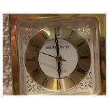 Pair of Vintage Brass Carriage Mantel Clocks - Ethel Allen & Howard Miller