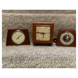 Collection of 3 Vintage Desk Clocks - Westclox, Sessions, O.B. McClintock