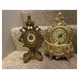 Collection of 4 Vintage Mantel Clocks Ornate Designs