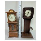 Pair of Vintage Wooden Electric Mantel Clocks