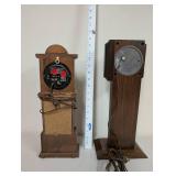 Pair of Vintage Wooden Electric Mantel Clocks