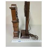 Pair of Vintage Wooden Electric Mantel Clocks